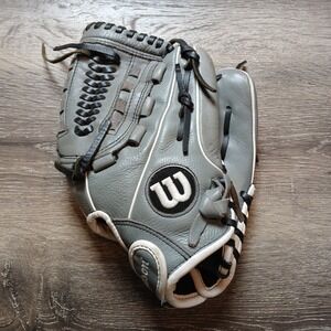 WILSON A500 Siren 11.5 RH Baseball Glove Mitt Fastpitch Softball Gray A05RF18115